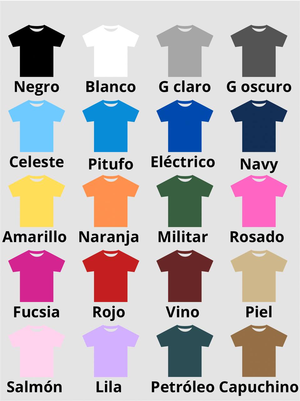 CAMISETA BASICA 190 GRAMAJE